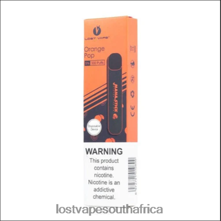 Lost Vape Price South Africa - 2BFN6523 Lost Vape Mana Stick Disposable | 300 Puffs | 1.2mL Orange Pop 5%