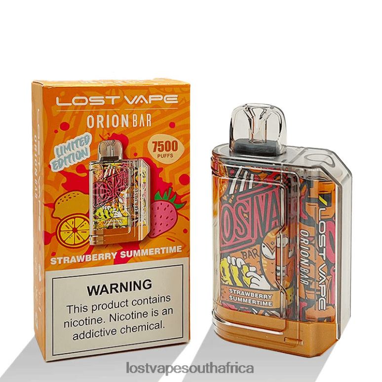 Lost Vape Flavors South Africa - 2BFN698 Lost Vape Orion Bar Disposable | 7500 Puff | 18mL | 50mg Strawberry Summertime