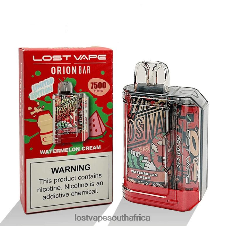 Lost Vape Wholesale - 2BFN699 Lost Vape Orion Bar Disposable | 7500 Puff | 18mL | 50mg Watermelon Cream
